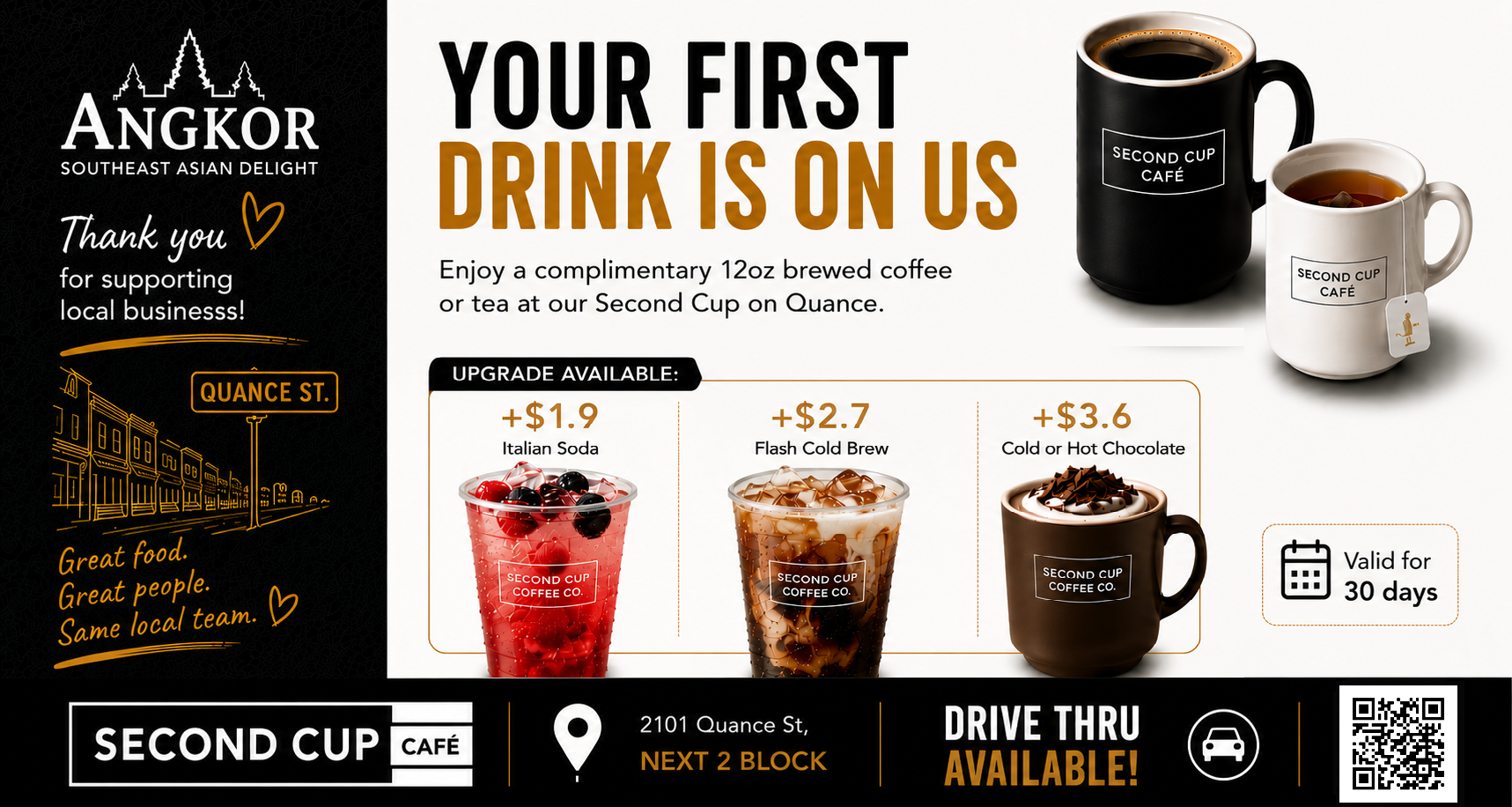 Promotional image from Second Cup Café Quance Street